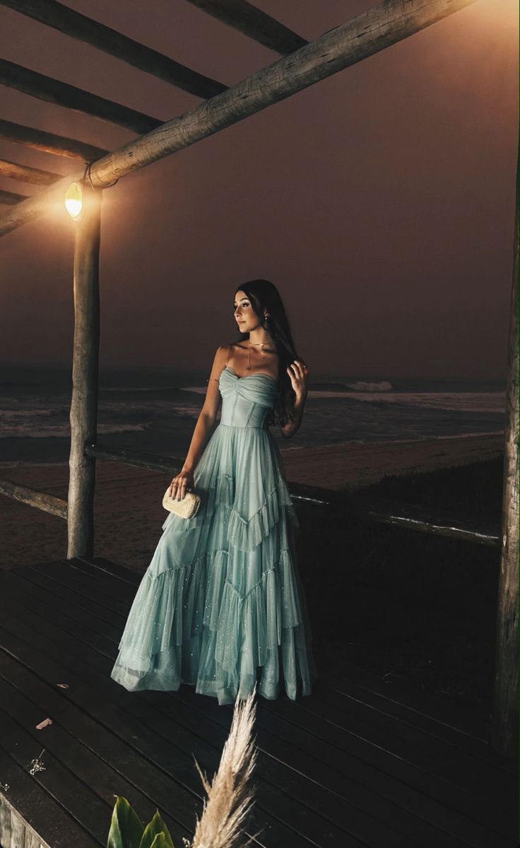A Line Shinny Tulle Spaghetti Straps Sleeveless Long Evening Prom Dress