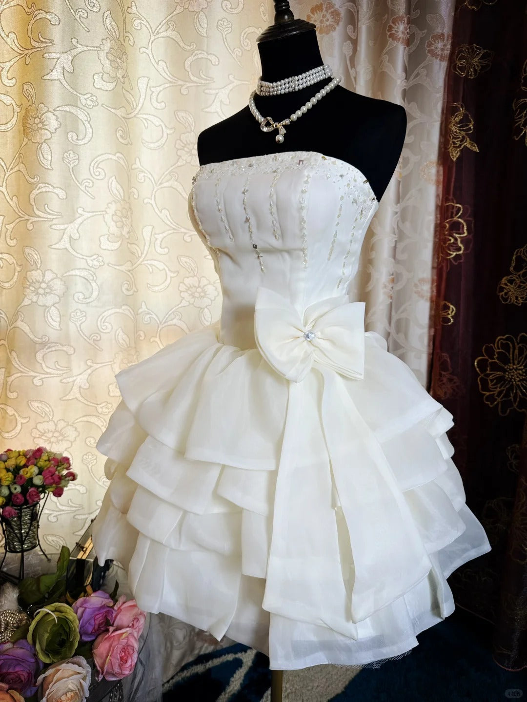 A Line Birthday Outfit Short Evening Dress Short Party Dress Vintage Homecoming Dress   fg8086