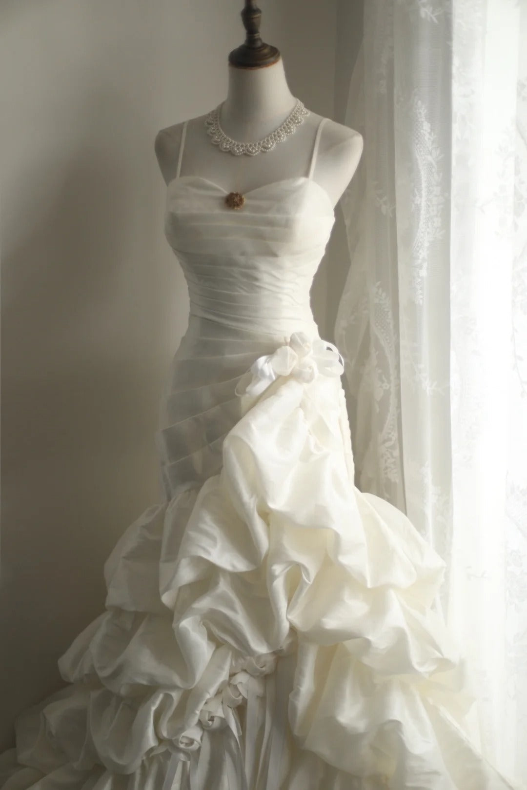 White Party Dress Long Evening Dress Princess Wedding Dress - View 3 | VelvetHem