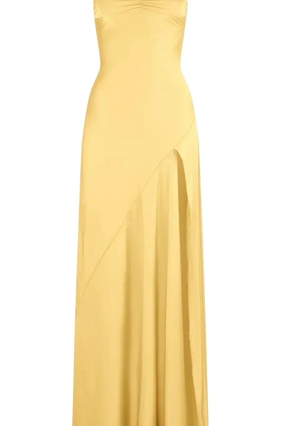 Simple Sheath Spaghetti Straps Pink Long Party Dress with Split Front - View 13 | FashionDia