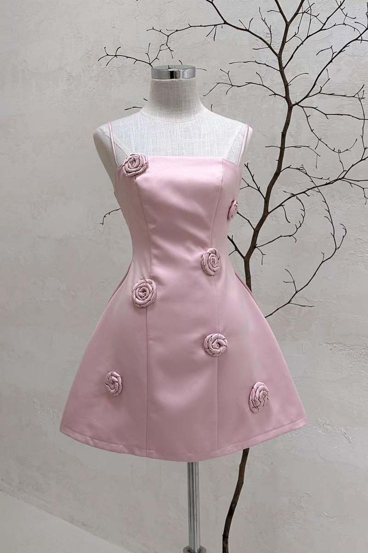 Pink short party dress Homecoming Dress