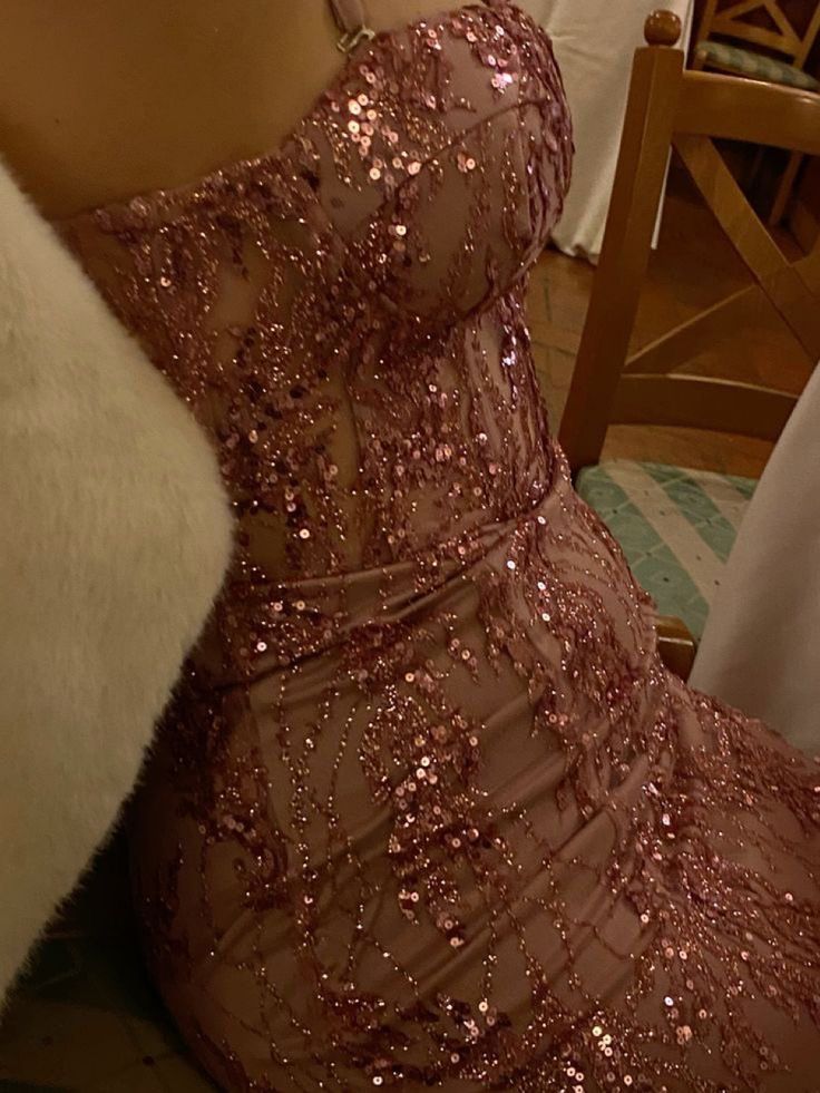 Pink Sequin Short Evening Dress Homecoming Dress Short Party Dress - VelvetHem