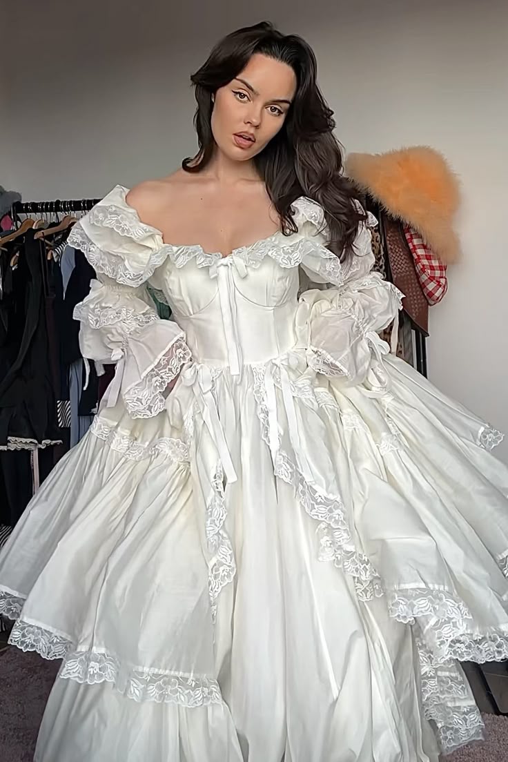 A Line Long Sleeves Off Shoulder Long Wedding Dresses Evening Gown        fg7123