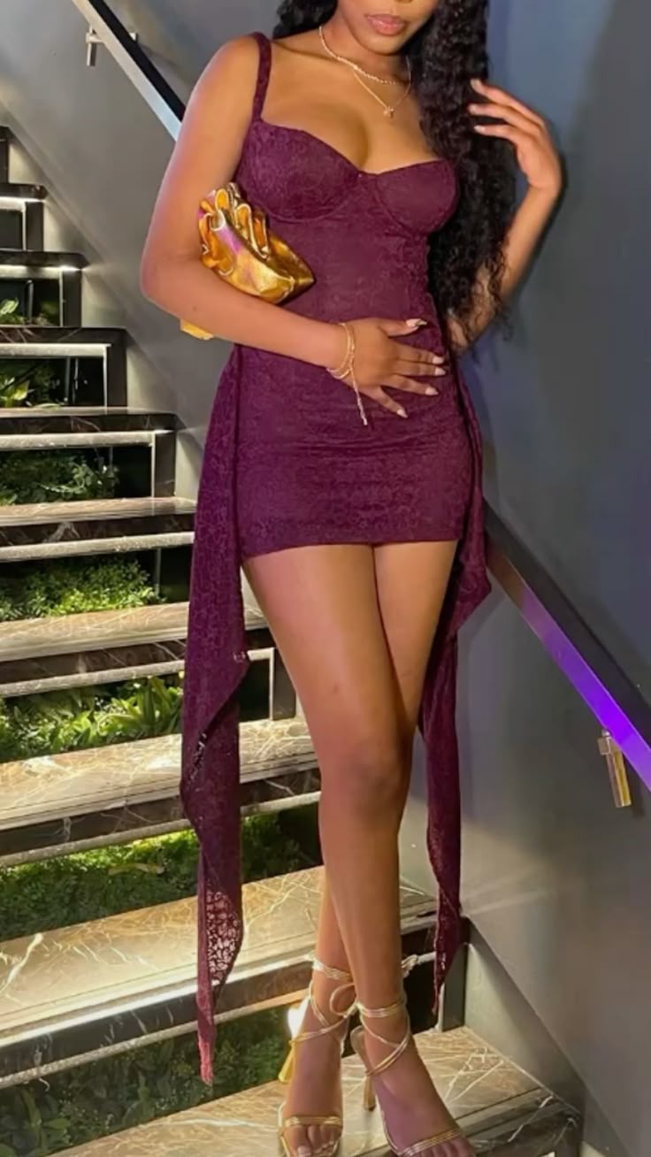 Purple Birthday Outfit Short Evening Dress Cocktail Dresses Short Party Dress - View 2 | FashionDia