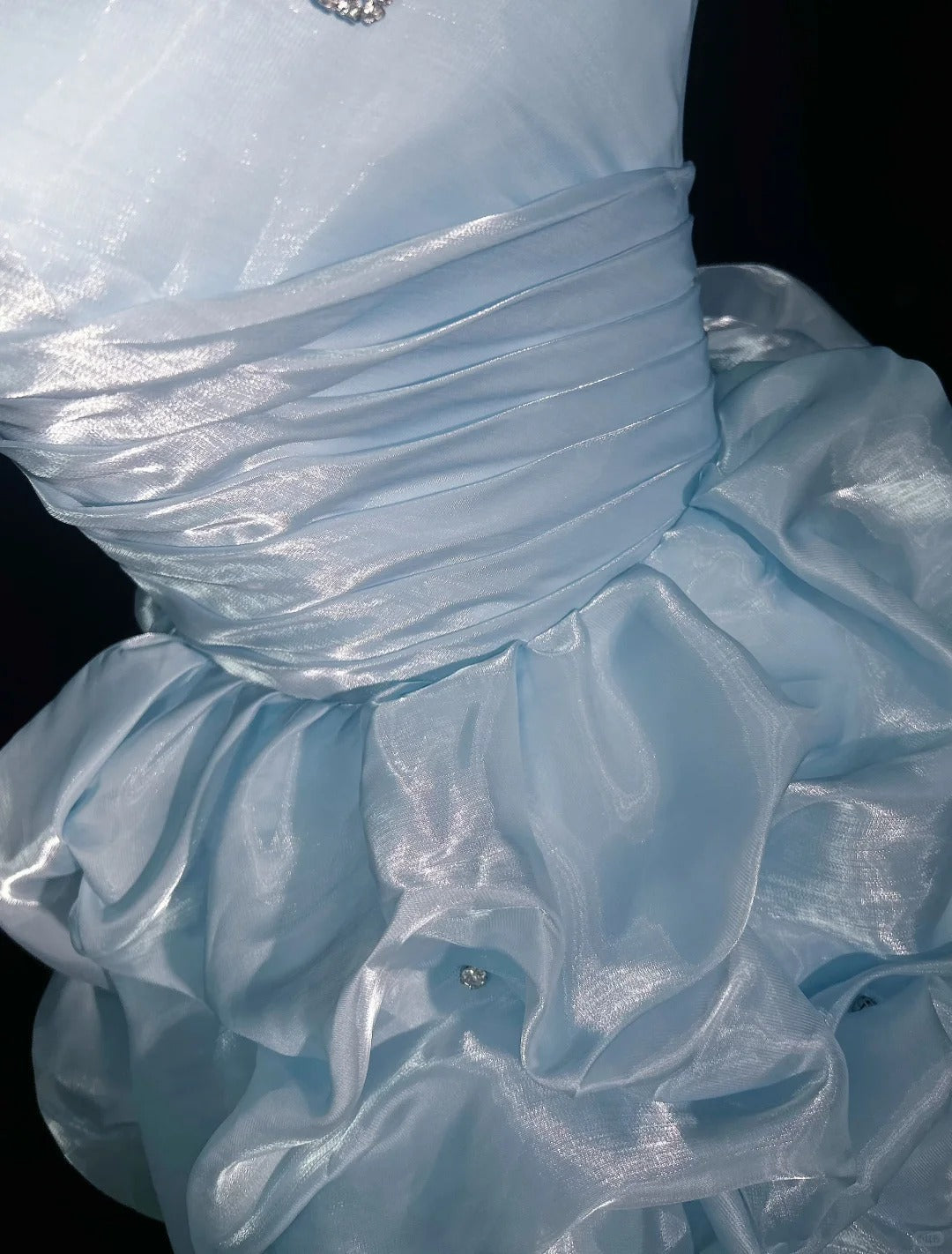 A Line Sky Blue Birthday Outfit Short Evening Dress Short Party Dress Vintage  Homecoming Dress   fg8082