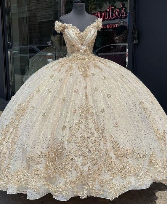 Glittering Quinceanera Dresses Lace Princess Dress Birthday Party Gowns Ball Gowns - View 2 | FashionDia