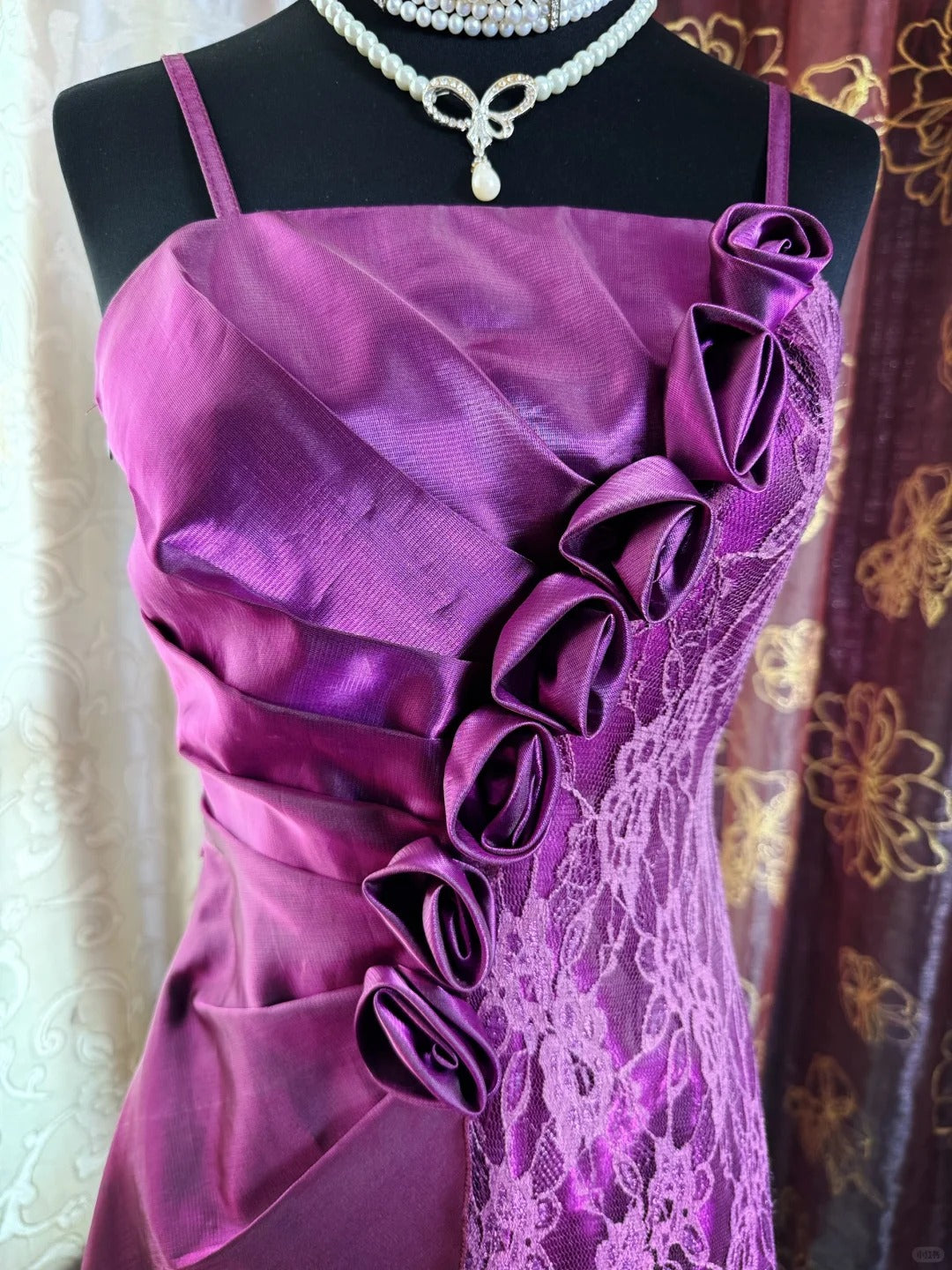 Purple Birthday Outfit Short Evening Dress Short Party Dress Vintage Homecoming Dress   fg8089