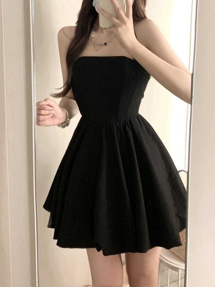 Black Cocktail Dress Short Party Dress Homecoming Dress - FashionDia
