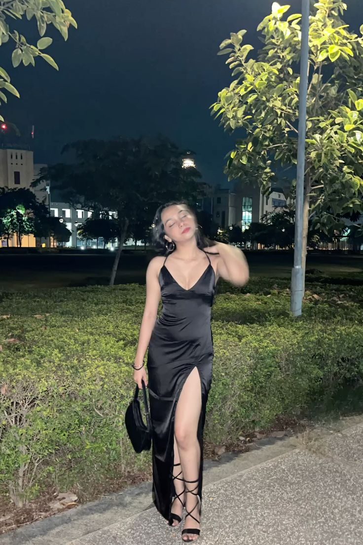 Black Simple Prom Party Dress Long Evening Dress - FashionDia