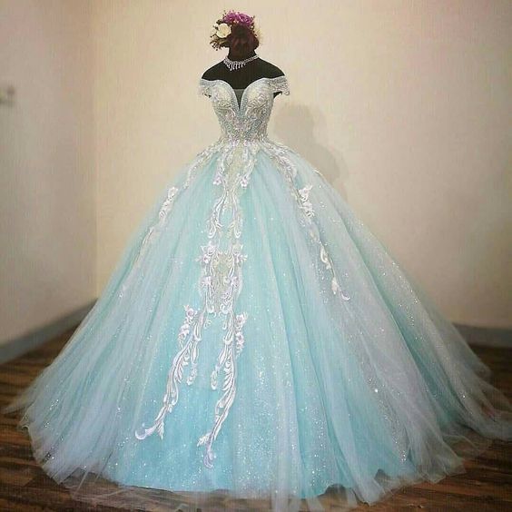 Off The Shoulder Princess Quinceanera Dress Ball Gown - VelvetHem