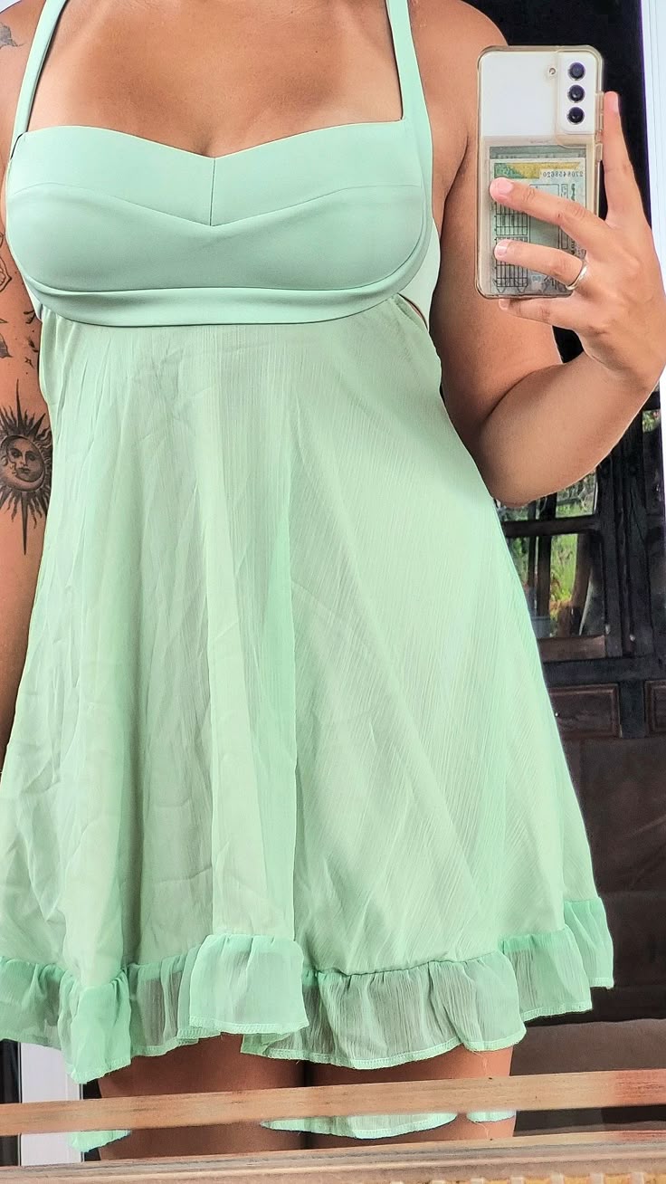 Green Birthday Dress Short Homecoming Party Dress - View 5 | FashionDia