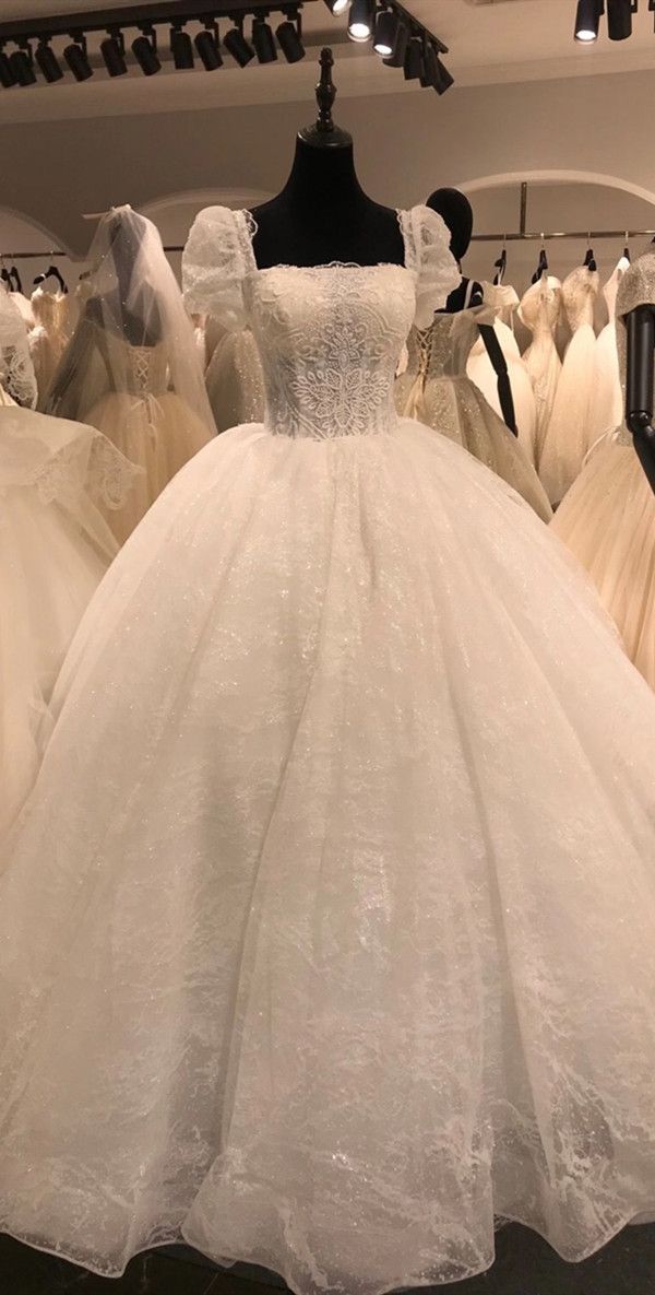 Luxury Wedding Dresses, Popular Lace A-line Bridal Gowns - FashionDia