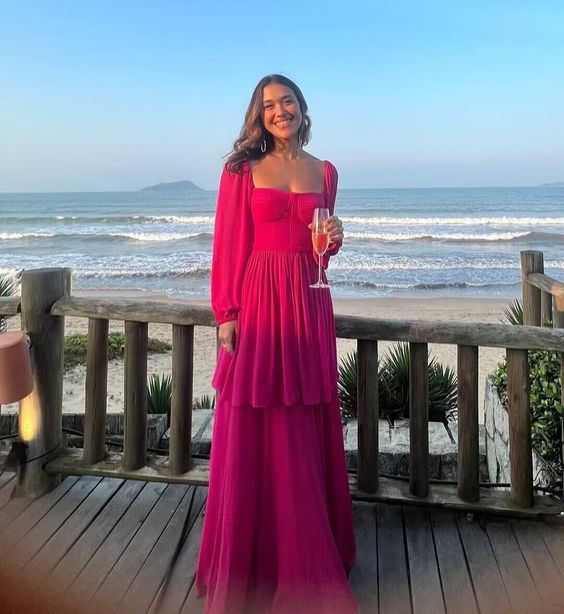 A-Line Long Prom Dress Formal Party Dress - FashionDia