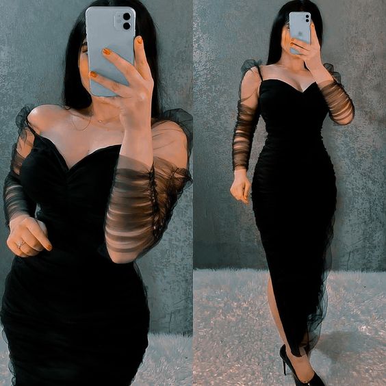 Sexy Sheath Off-the-Shoulder Evening Gown Prom Party Dresses - FashionDia