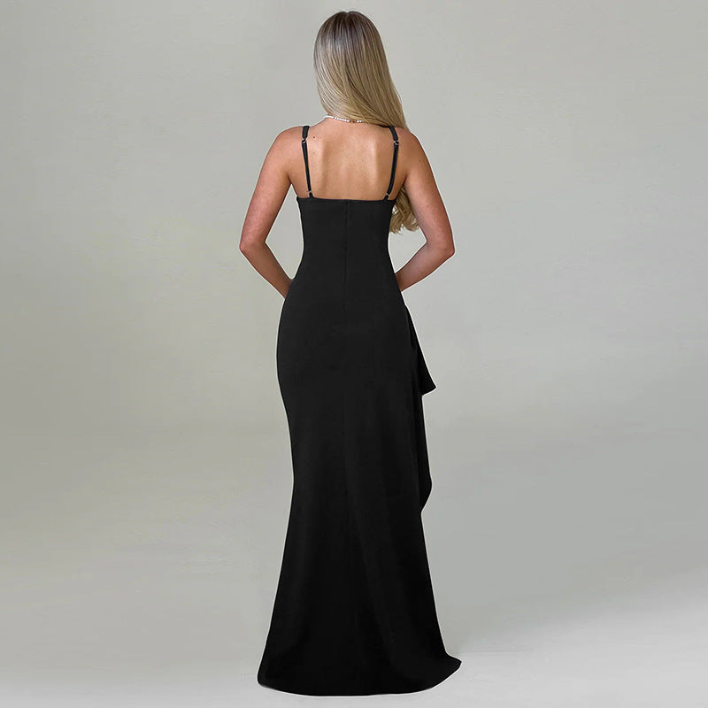 Maven Sheath Dress With Slit Black