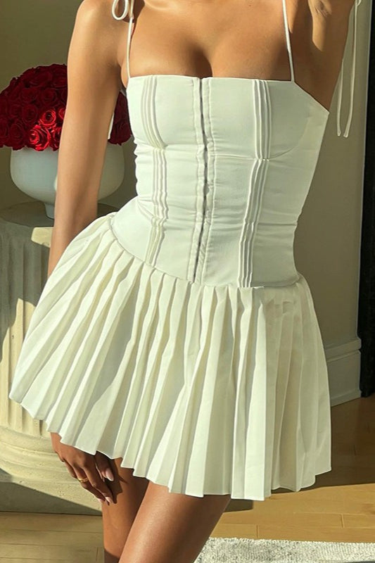 French Style A-Line Mini Work Dress - View 3 | VelvetHem