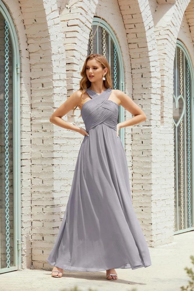 Halter Bridesmaid Dresses Formal Cocktail Prom Gown 28015 by numbersea