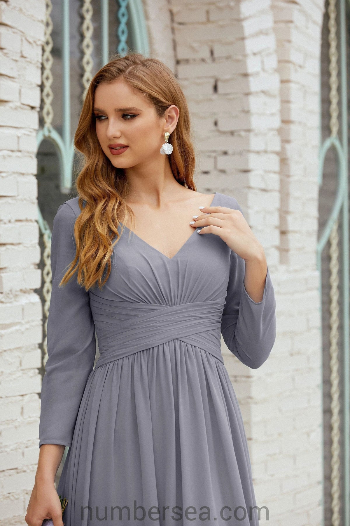 Numbersea Bridesmaid Dress Chiffon Formal Party Dress Evening Dress 28016 by numbersea