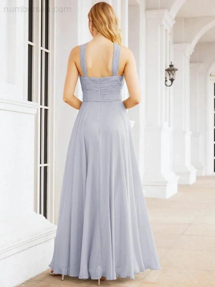 ZapDress Crisscross Halter Bridesmaid Dresses for Party Wedding Evening Prom Maxi Ball Gowns 28053 (ZD17037)
