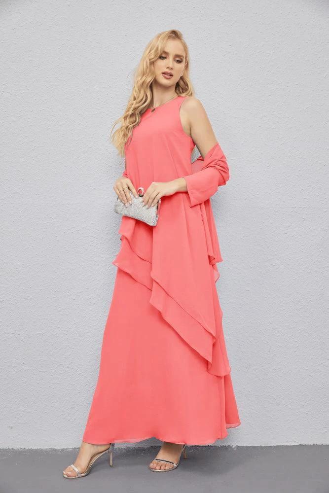 Mother of Bride Dresses with Open Front Lightweight Cardigan Formal Prom Gown 28081 by numbersea