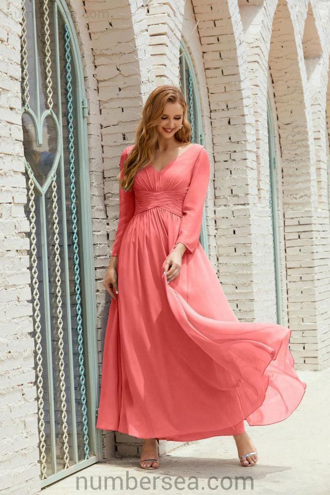 ZapDress Bridesmaid Dress Chiffon Formal Party Dress Evening Dress 28016 (ZD16992)