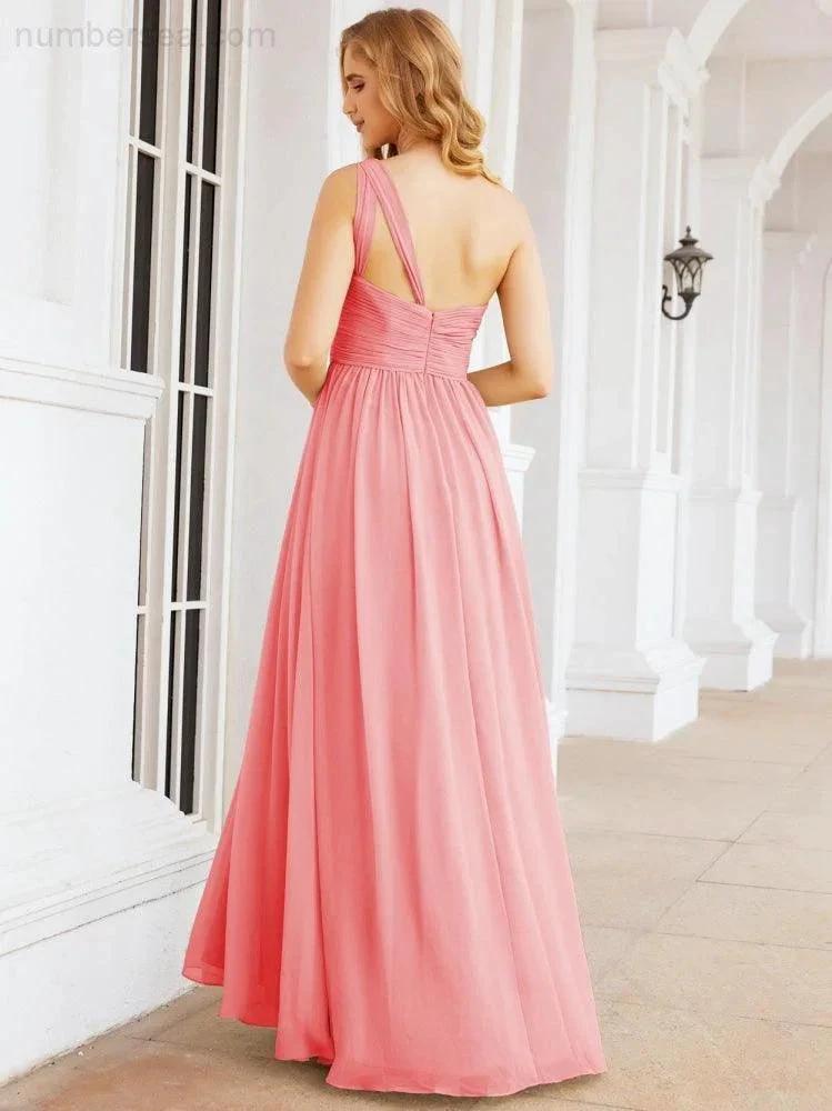ZapDress One Shoulder Bridesmaid Dresses Long Maxi Formal Evening Party Prom Gowns 28061 (ZD17044)