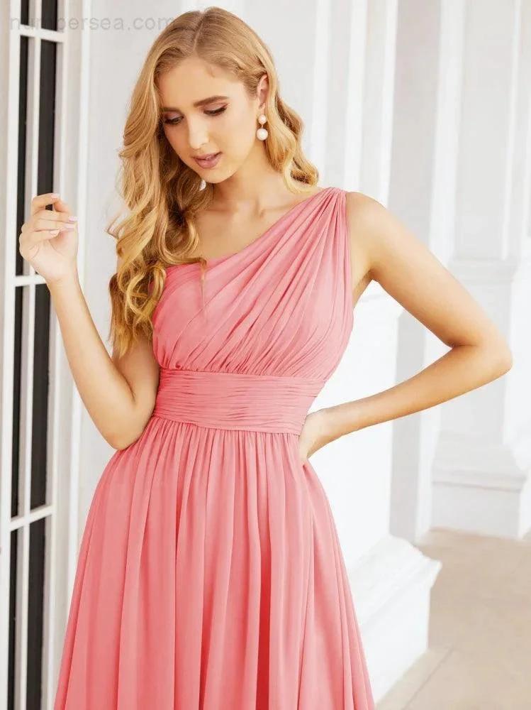 ZapDress One Shoulder Bridesmaid Dresses Long Maxi Formal Evening Party Prom Gowns 28061 (ZD17044)
