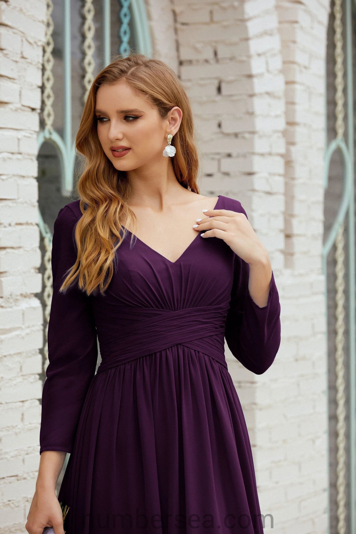 Numbersea Bridesmaid Dress Chiffon Formal Party Dress Evening Dress 28016 by numbersea