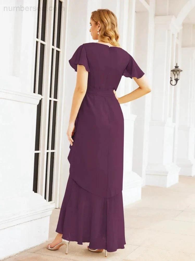 ZapDress Ruffled Bridesmaid Dresses Mermaid Formal Violin Evening Party Prom Gowns 28042 (ZD16997)