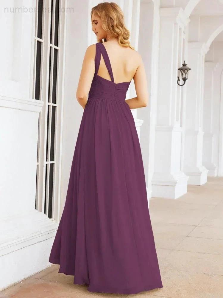 ZapDress One Shoulder Bridesmaid Dresses Long Maxi Formal Evening Party Prom Gowns 28061 (ZD17044)