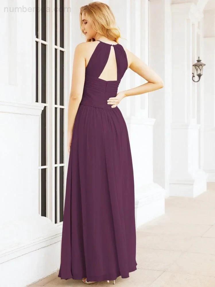 ZapDress Sleeveless Bridesmaid Dresses Long Prom Gown Zipper with Keyhole Back 28056 (ZD17040)