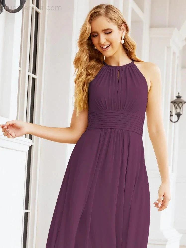 ZapDress Keyhole Bridesmaid Dresses Sleeveless Formal Evening Party Prom Gowns 28043 (ZD17032)
