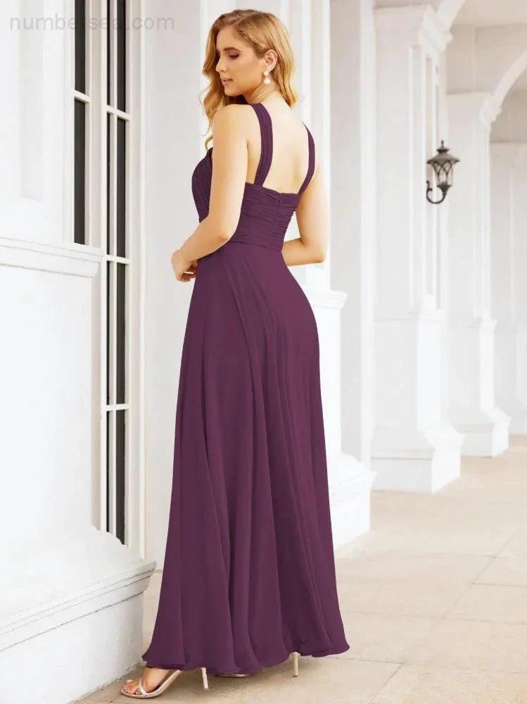 ZapDress Crisscross Halter Bridesmaid Dresses for Party Wedding Evening Prom Maxi Ball Gowns 28053 (ZD17037)