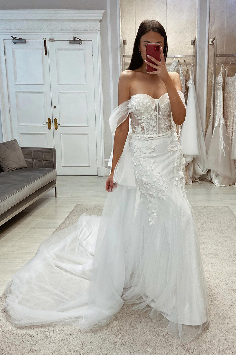 31712 - Romantic Lace Appliques Sweetheart Rustic Wedding Dress