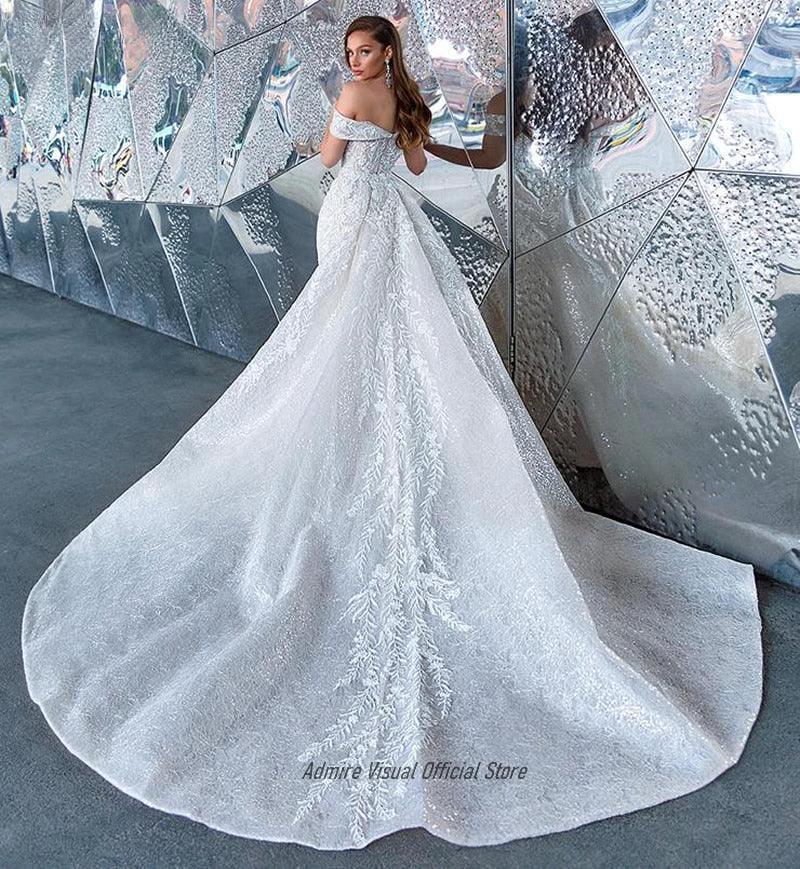 Newest Wedding Dress Mermaid 2 in 1 For Bride Sweetheart Neckline With Lace Apliques Custom Made Plus Sizes Vestidos De Novias (ZD13439)