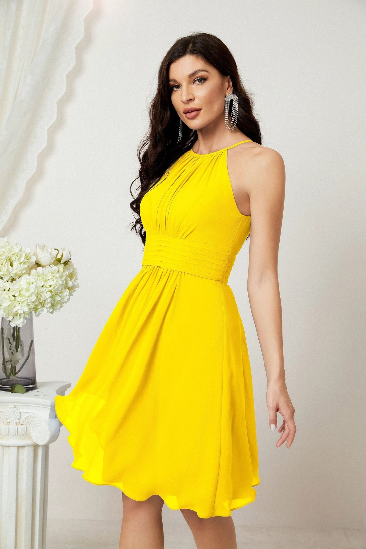 Halter Homecoming Dresses Formal Evening Party Cocktail Dress 28011 Clearance sale (ZD16954)