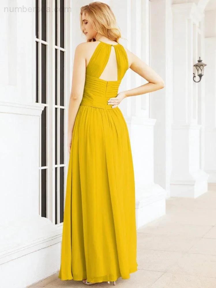 ZapDress Sleeveless Bridesmaid Dresses Long Prom Gown Zipper with Keyhole Back 28056 (ZD17040)
