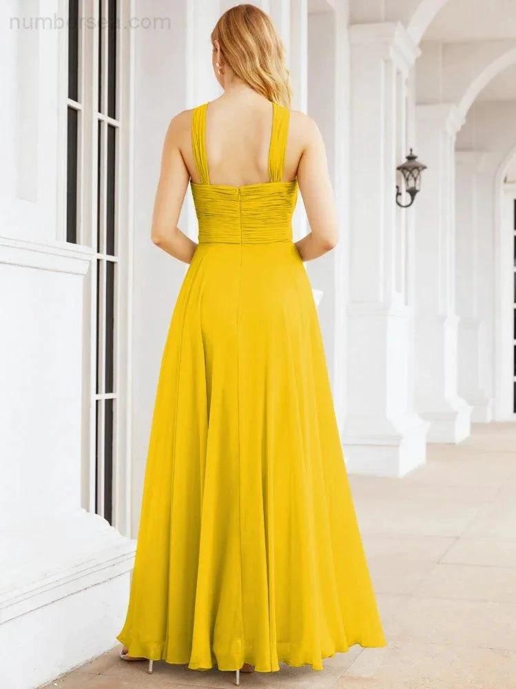 ZapDress Crisscross Halter Bridesmaid Dresses for Party Wedding Evening Prom Maxi Ball Gowns 28053 (ZD17037)