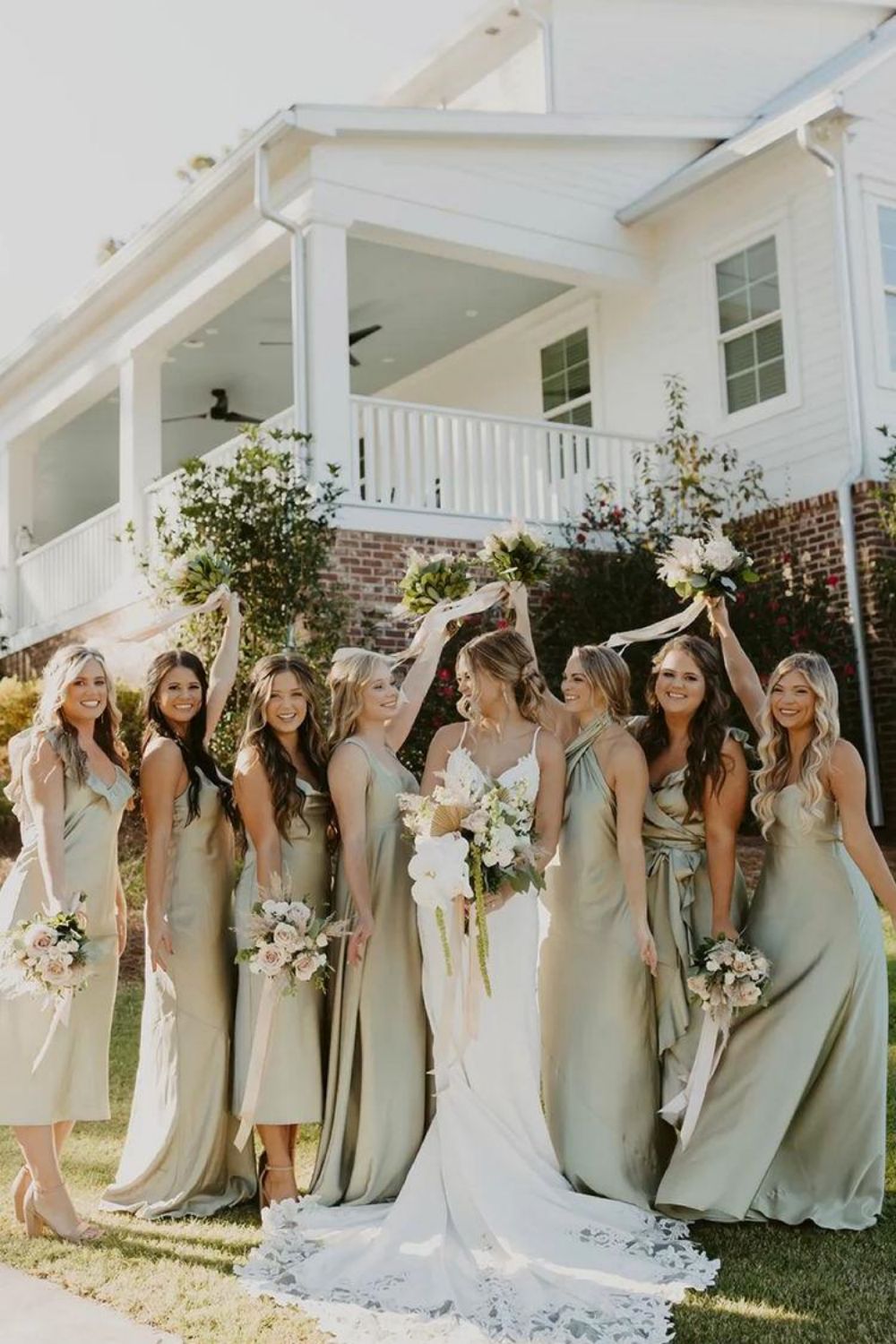 Mermaid Light Green Long Bridesmaid Dress Party Dress