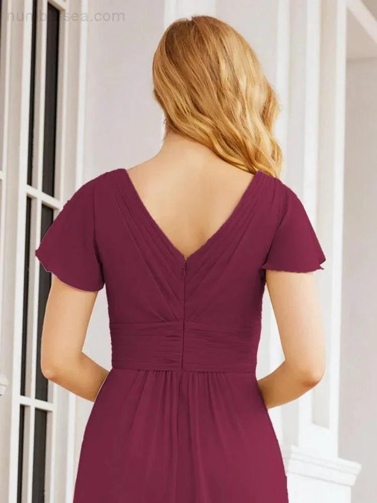 ZapDress Formal Prom Gowns for Mother of The Bride Cap Sleeves Bridesmaid Dress 28047 (ZD16958)