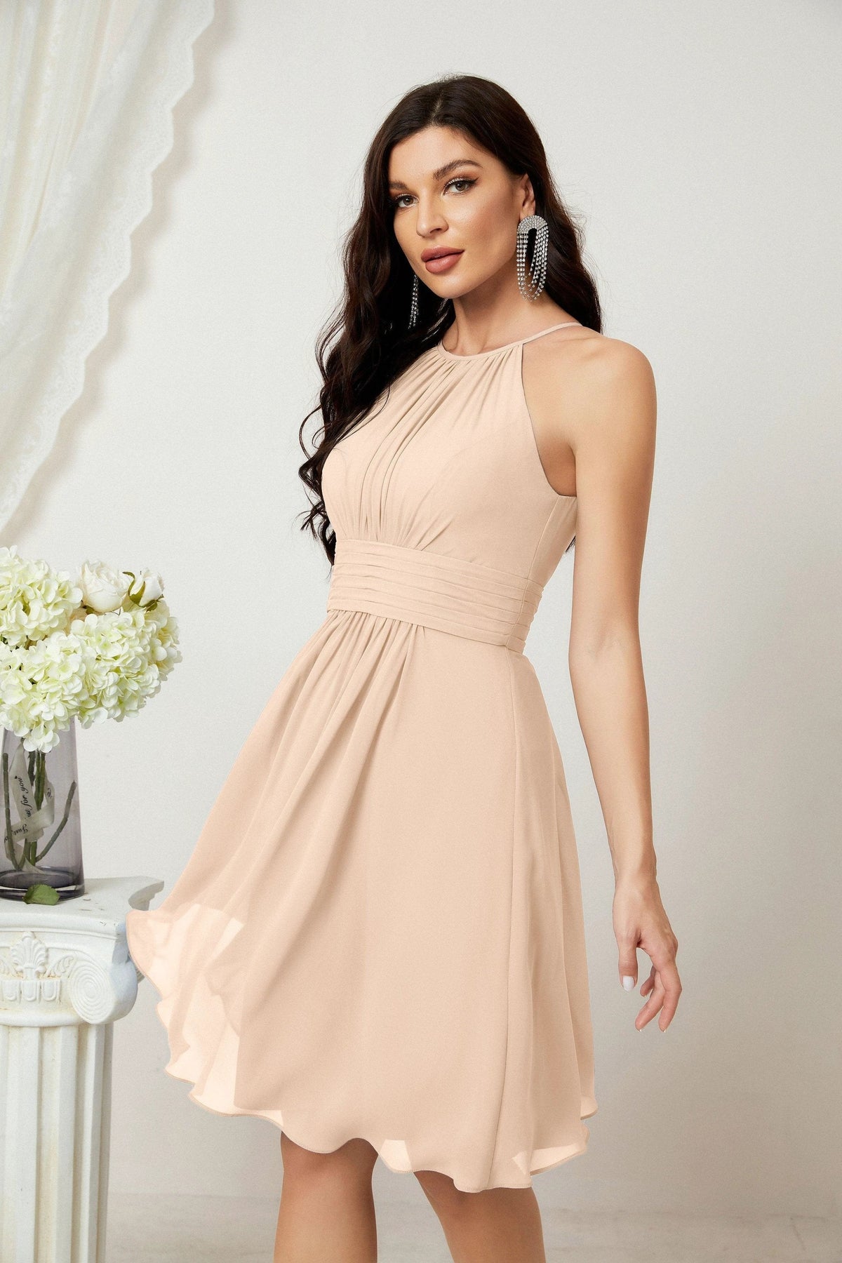 Halter Homecoming Dresses Formal Evening Party Cocktail Dress 28011 Clearance sale (ZD16954)