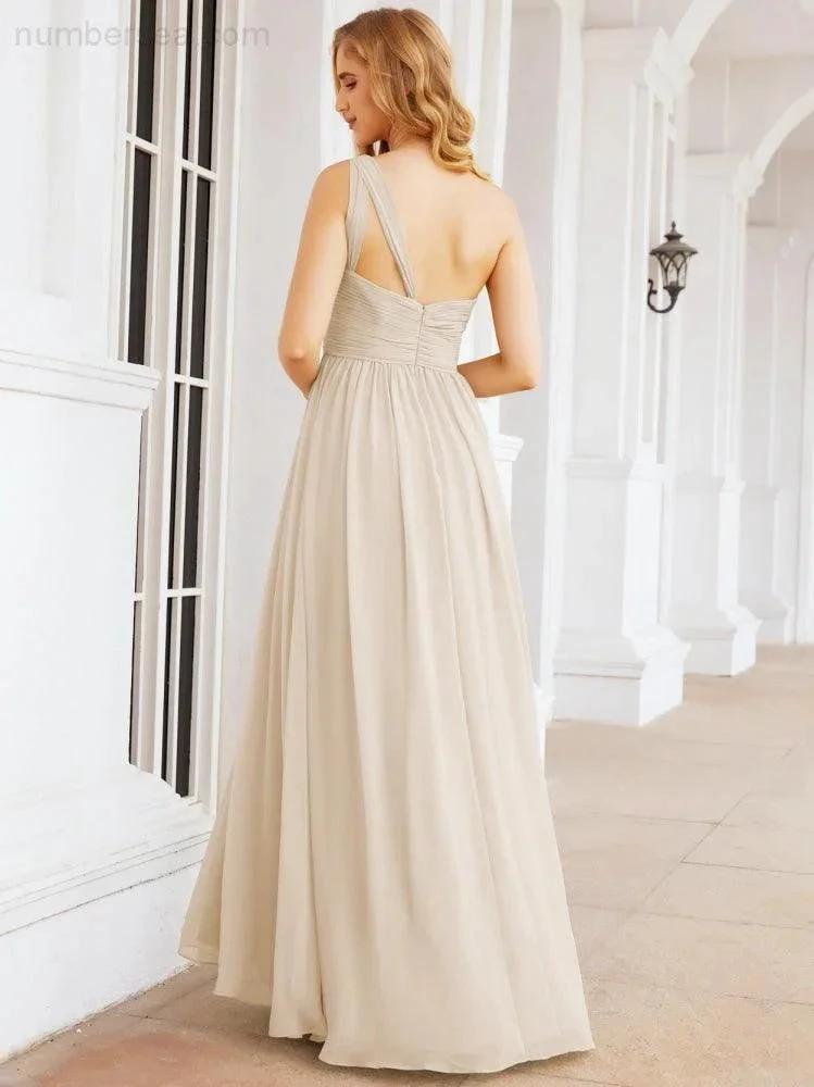 ZapDress One Shoulder Bridesmaid Dresses Long Maxi Formal Evening Party Prom Gowns 28061 (ZD17044)
