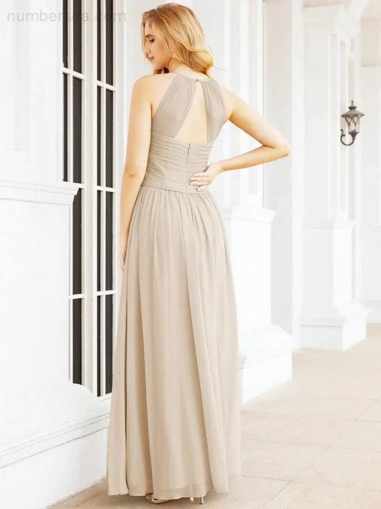ZapDress Sleeveless Bridesmaid Dresses Long Prom Gown Zipper with Keyhole Back 28056 (ZD17040)