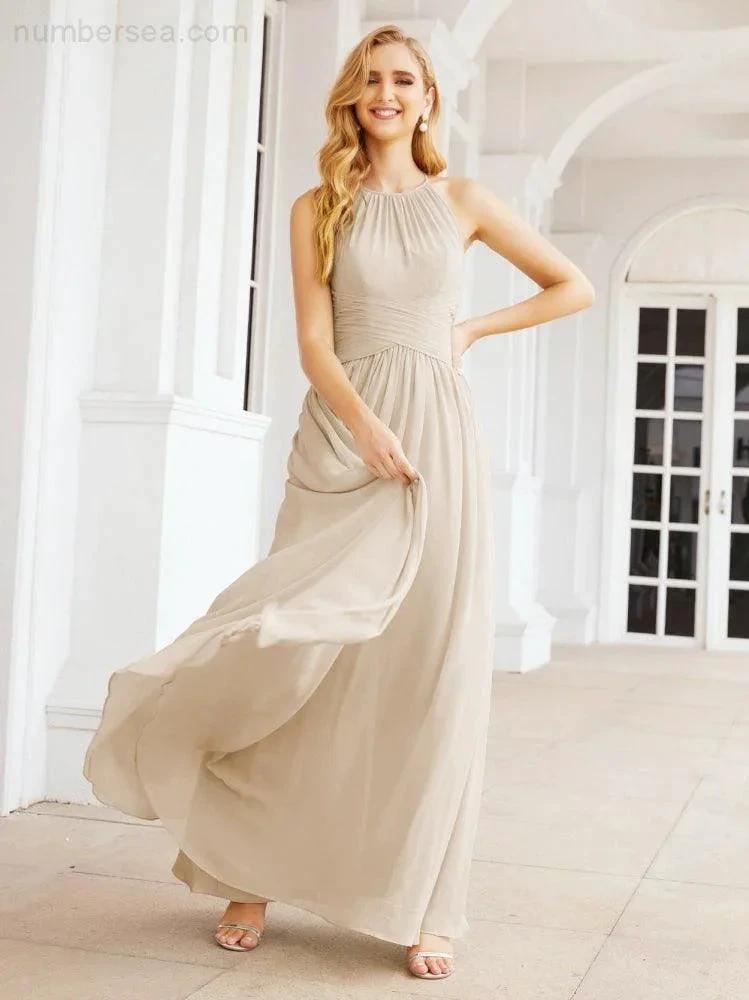 ZapDress Sleeveless Bridesmaid Dresses Long Prom Gown Zipper with Keyhole Back 28056 (ZD17040)