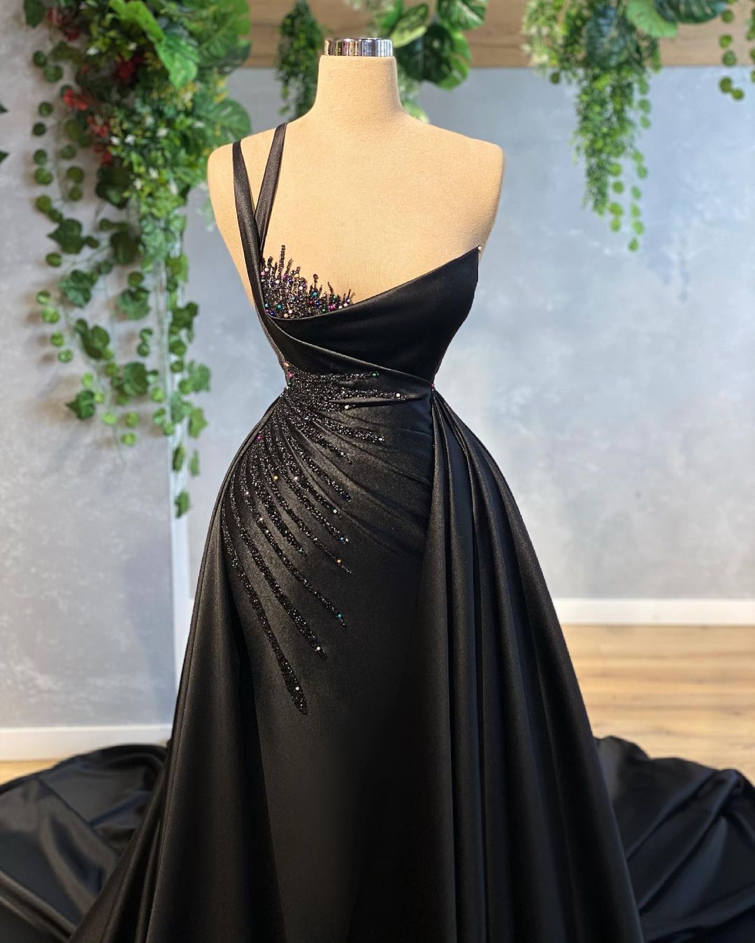 New Arrival black Long evening Prom Dress