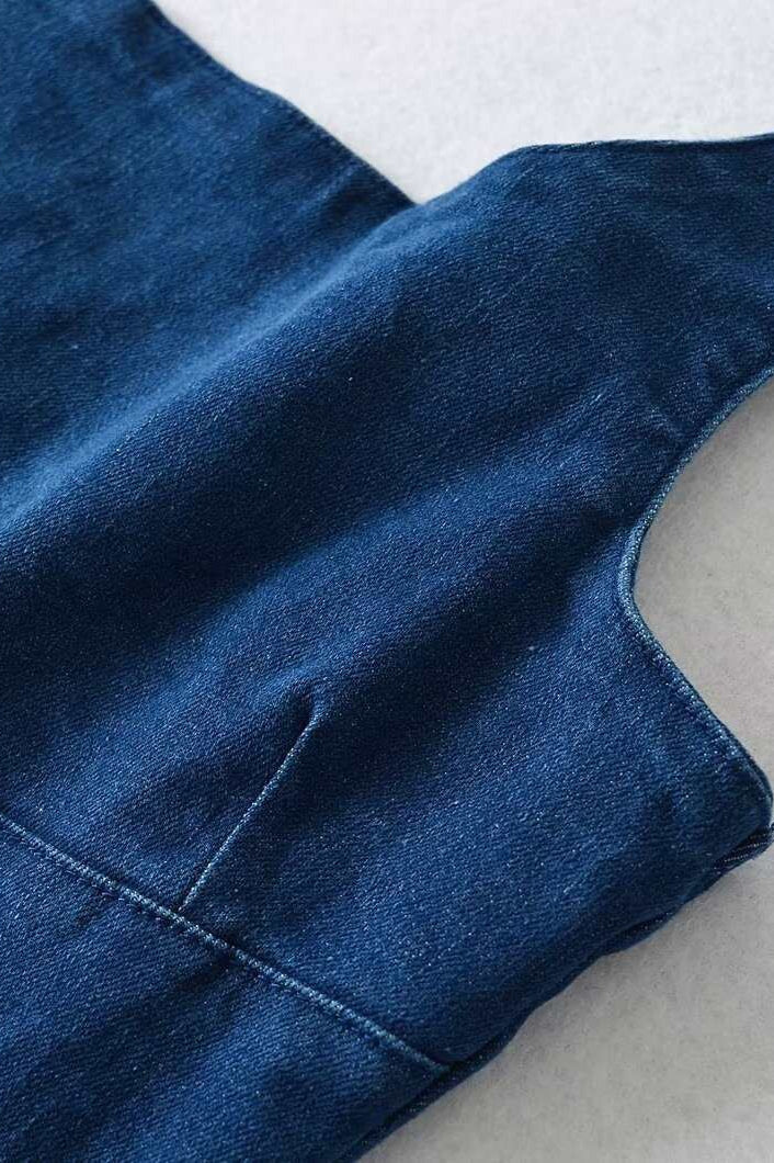 Strappy Zip Back Denim Dress - View 4 | VelvetHem