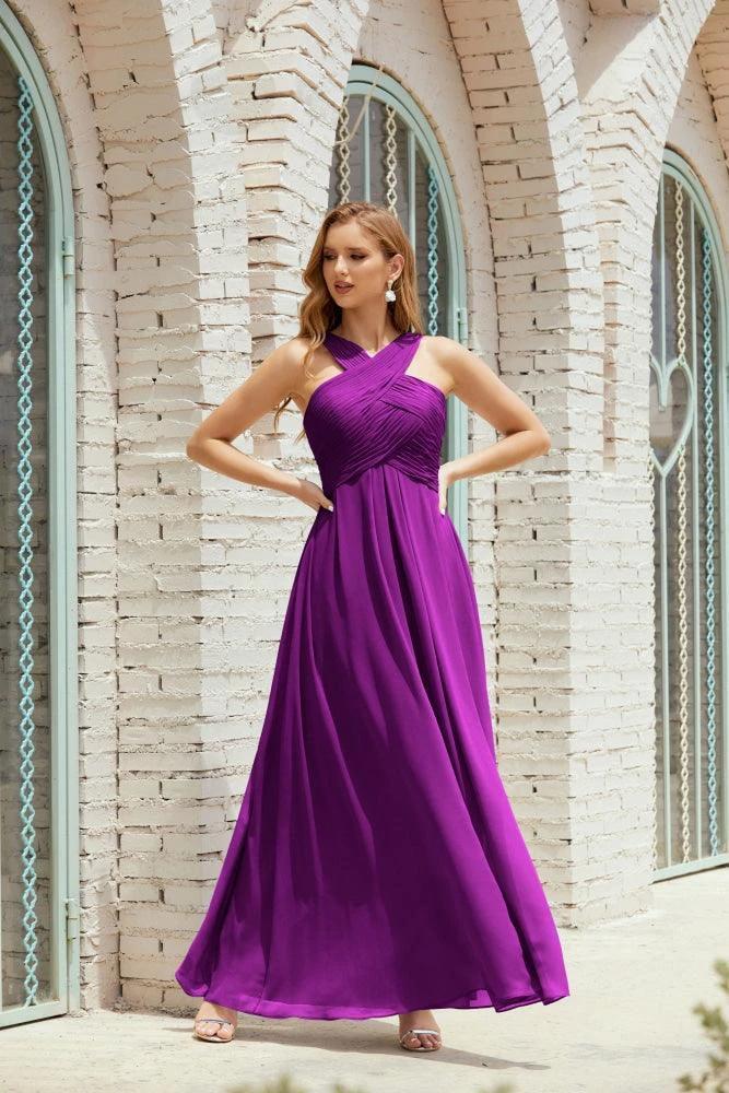 Halter Bridesmaid Dresses Formal Cocktail Prom Gown 28015 by numbersea