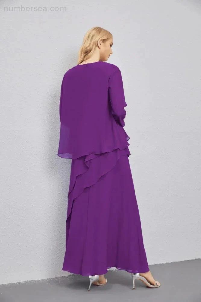 Mother of Bride Dresses with Open Front Lightweight Cardigan Formal Prom Gown  28081 (ZD16990)