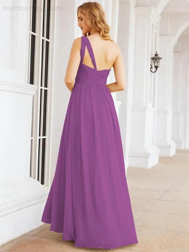 ZapDress One Shoulder Bridesmaid Dresses Long Maxi Formal Evening Party Prom Gowns 28061 (ZD17044)