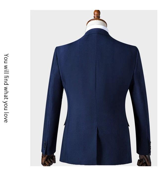 Men's Slim Fit Wool Suit Set For Weddings, Business And Events (ZD17087)